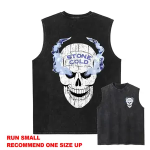 STONE COLD STEVE AUSTIN Vintage Washed Tank top, Wrestling Tee, WWE Washed Tank top, Wrestling Gift, Sports Washed Tank top, Workout Washed Tank top, Gift for Him Gift For Her