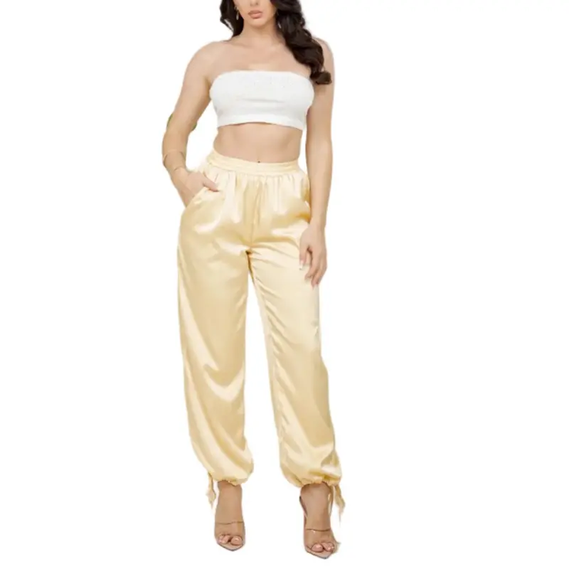 Doris Pants-95% Polyester 5% Spandex Women's Bottoms High-Waist Comfortable Fit Fashionable Women's Wear - Womenswear
