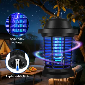 T9 Pro Outdoor Electric Bug Zapper & Mosquito Fly Trap(3-Prong Plug, 90-130V, Durable ABS Housing)