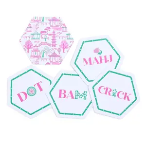 Let's Mahj Set of 24 Heavyweight Paper Coasters
