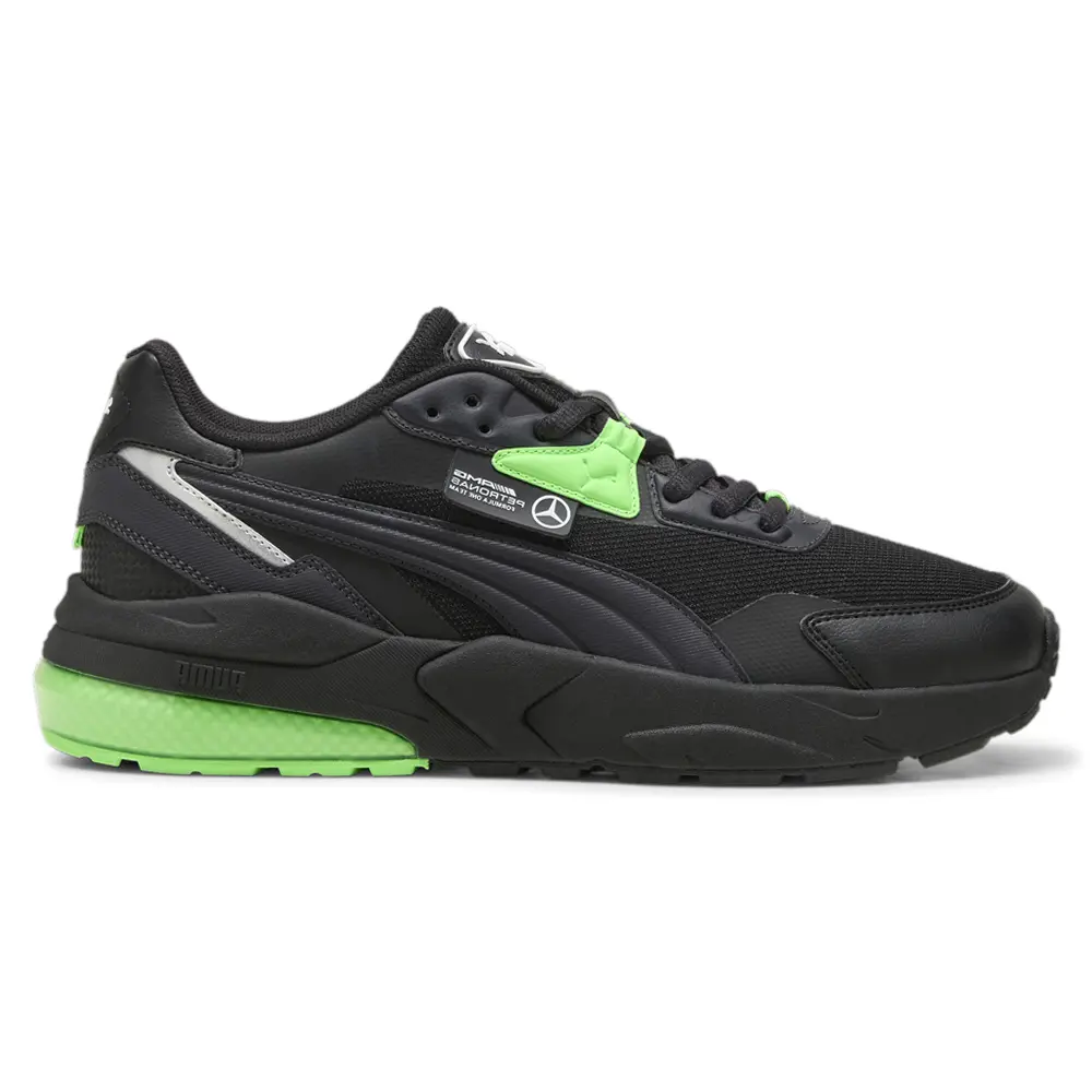 PUMA Mens Mercedes Amg Petronas F1 Vis2k Lace Up Sneakers Shoes Casual - Black