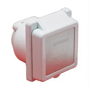 212 MAIN 30A Rating Watertight Power Inlet - White, 125V, Polyester, Easy Lock - for Water Sports Kayaking