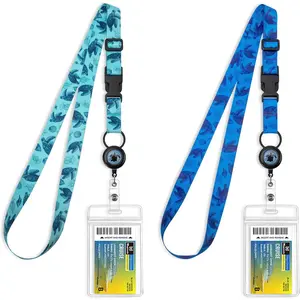Cruise Lanyards, Adjustable Lanyard with Retractable Reel,  ID Badge Holder for All Cruises Ships Key Cards, 2pack