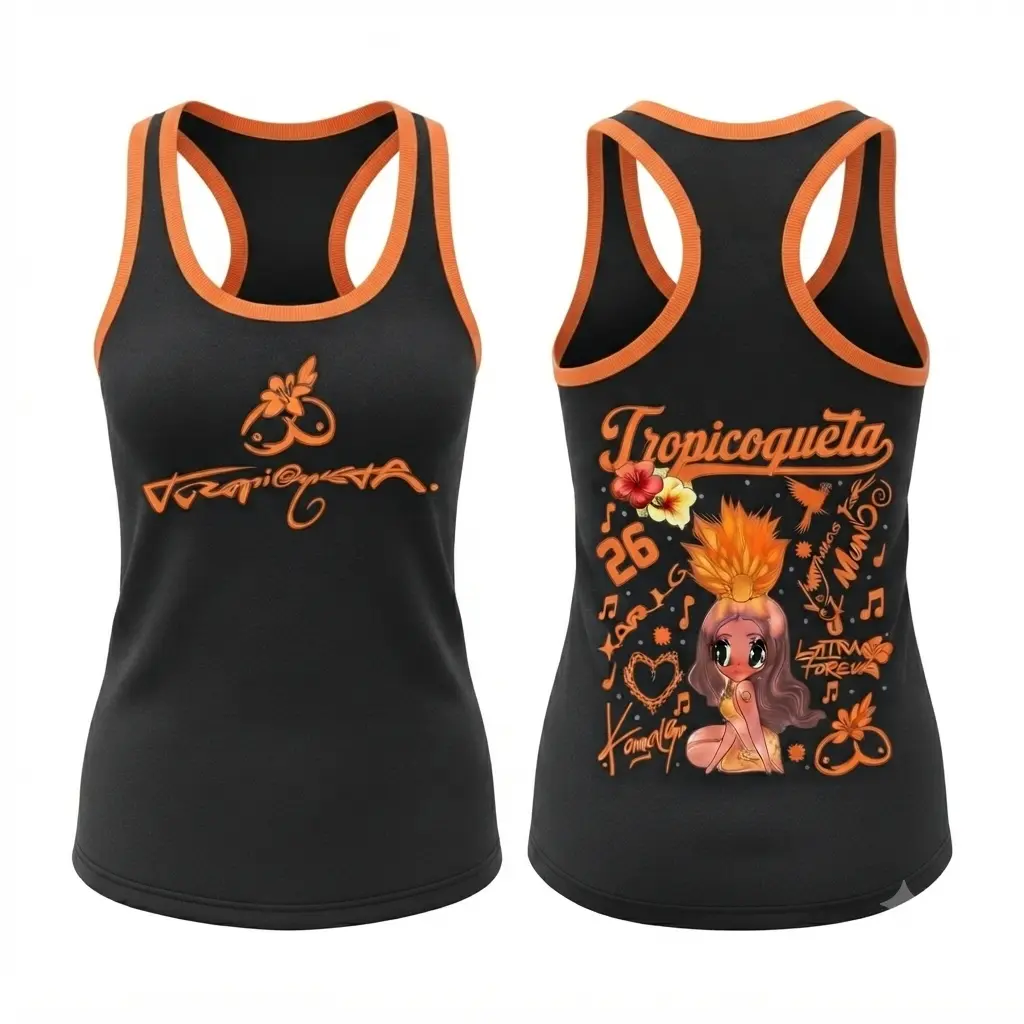 WOMEN Tropicoqueta Concert Outfit TANKTOP Jersey, Summer Unisex Streetwear