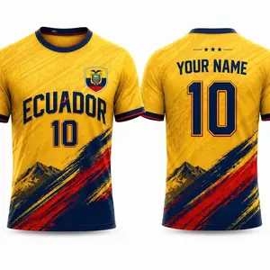 Ecu@dor Soccer Jersey Set, Personalized Ecuador Football Uniform, Custom Name Number Shirt and Shorts