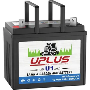 12V 250CCA Maintenance-Free AGM Battery for Riding Lawn Mowers and Garden Tractors Compatible with Popular Brands