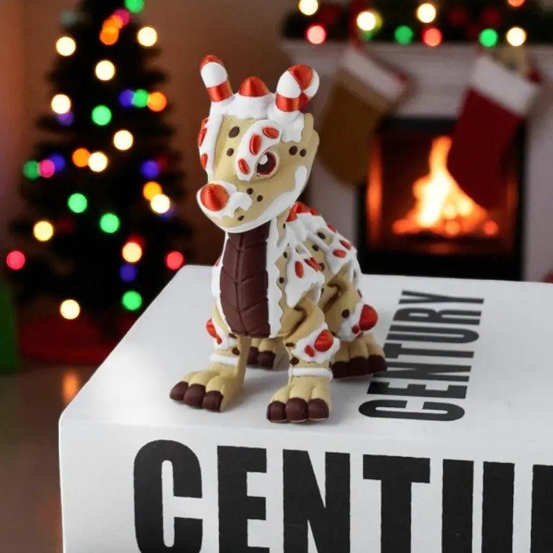 1 Gingerbread Dragon Figurine, featuring a unique and whimsical design. Perfect for home or office decor, as well as Halloween, Christmas, Easter, Valentine's Day, and Thanksgiving. A fun and creative choice—the best option for Christmas.