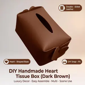 Deep Heart-Shaped DIY Napkin Holder, Home and Car Desktop Decor, Premium Napkin Rack, Elegant Tabletop Accessory