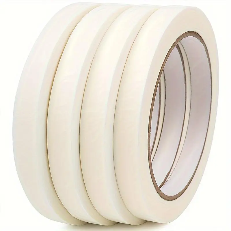 4pcs white artist's decorative paper tape - perfect for watercolor paper, canvas, frames - drawing tape, office supplies, Adhesive Strips