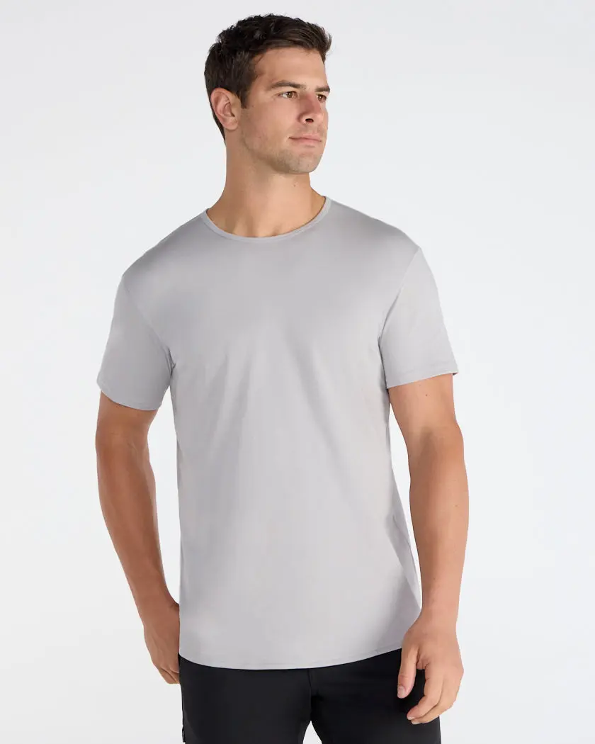 Cotton Short Sleeve Drop-Cut