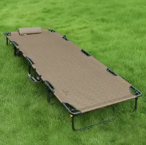 SUNNYFEEL Portable Folding Camping Cot Lightweight, Outdoor Sleeping Cots with Pillow, Easy Set up and with Load-Resistant Support 300 LBS for Travel Camp Beach Vacation
