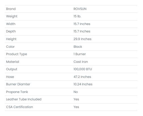 [FLASH SALE] ROVSUN 1-Burner 100000 BTU Outdoor Camping Propane Stove