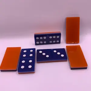 Knicks Inspired Dominos - Assorted Colors with Black and White Pieces, Ideal for Board Games and Fun Activities