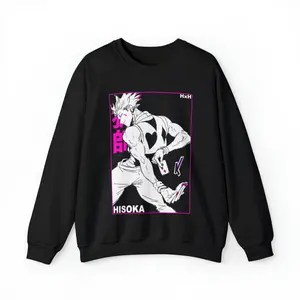 Hunter x Hunter Hisoka Unisex Heavy Blend Crewneck Sweatshirt, Hunter x Hunter Anime Sweater, Hisoka Sweater, HxH, Anime Gift