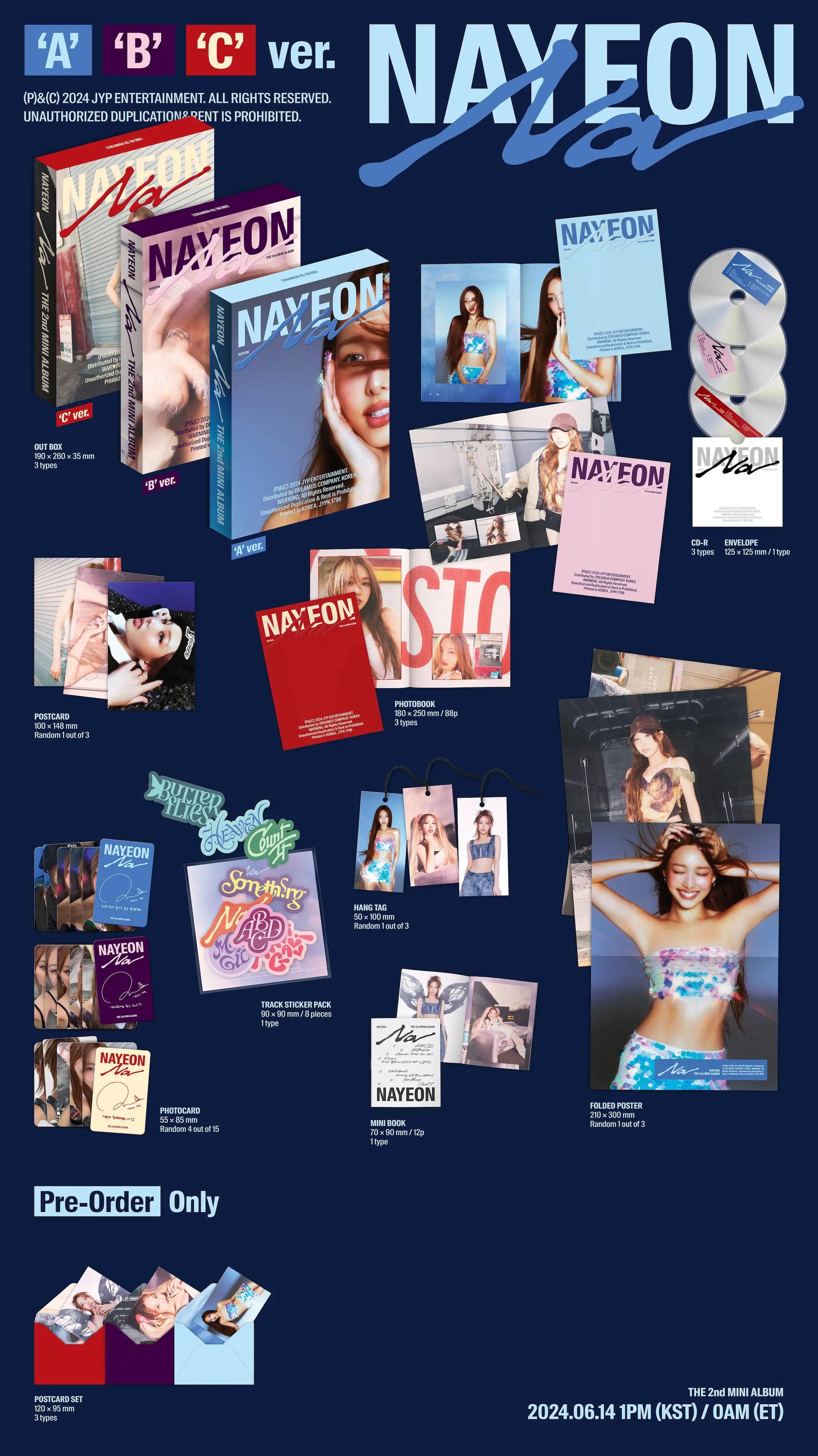 Nayeon 2nd Mini Album - NA (POB INCLUDED)