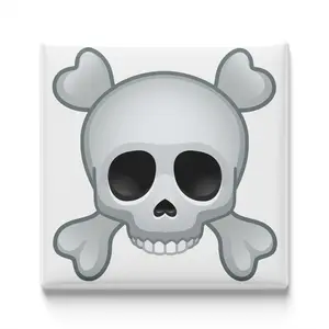 Skull and Crossbones Emoji Magnet