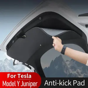 For 2025 2026 Tesla Model Y Juniper Trunk Mat PU Cargo Liner Felt Protective Pad Model Y Premium Trunk Tailgate Mats Accessories