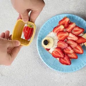 Handheld Fruit Chopper, Cup Cutter, Fruit Chopping Tool, Egg Cutter, Stainless Steel Strawberry Chopper, Fast Fruit And Vegetable Salad Maker, Banana Cutter, Fruit Vegetable Slicer, Kitchen Device, Culinary Tools