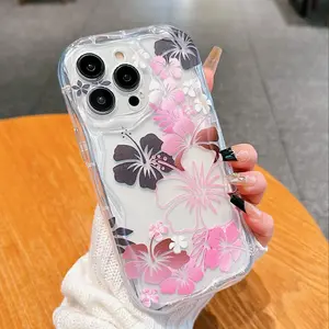 Floral Pattern Phone Case, Anti-drop Cellphone Protective Case, Total Protective Shockproof Mobile Phone Cover for iPhone 11 12 13 14 15 16 Pro Max, Flower