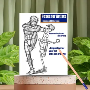 Quick Sketching Drawing Book, Sitting Poses, Dynamic Poses, Lightweight Portable, Start Sketching Anytime, No Base Required, Fast Learning (pencils Not Included)