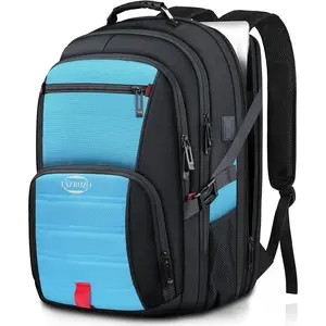 18.4 Inch  Backpack, Carry  Backpack, 55L Travel Laptop Backpack, Water Resistant Casual Hiking Daypack,  Bag with USB Port, College School Backpack for Men Women, Blue