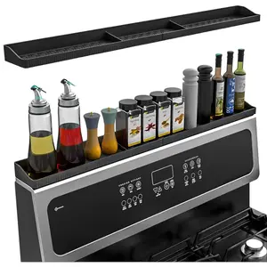 30 Inch Silicone Stove Top Shelf Magnetic Rack for Kitchen Gadgets Soft Flexible Strong Heat Resistant Spice Rack Organizer Bendable Design