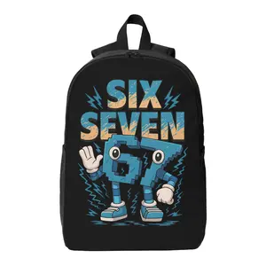 Funny 67 Number Meme Print Backpack for Women Men Large Travel Daypack Lightweight Casual Bags Schoolbag Back Pack Waterproof Rucksack Carry On Bag for Work Business Gym Student Hiking Sports Travel Gifts 17 In