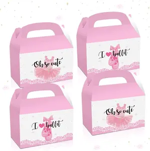 12 PCS Ballerina Party Favor Boxes Treat Candy Goodie Bags Ballerina Party Bags Mama Mia for Baby Shower Birthday Decoration Dancing Decoration Supplies