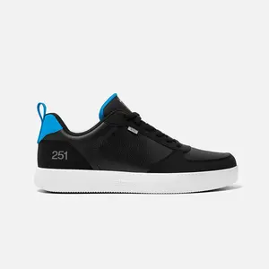 Atoms x MKBHD Model 251 Low-Top Blue & Black – Sustainable Limited Edition Everyday Comfort Sneakers, Leather, Walking Shoes, Footwear, Trainer