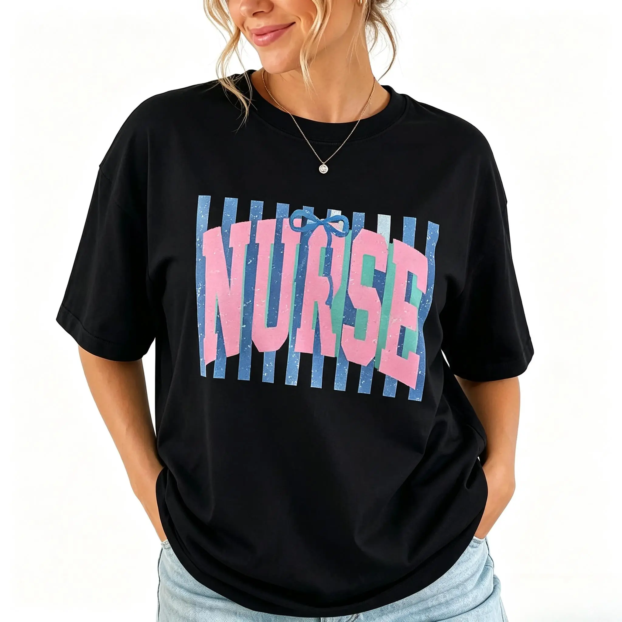 Nurse Shirt, RN T-Shirt For Women, Stripes Nurse Life Graphic Tee, Nurse Practitioner Graduation Gift, Nursing Team Healthcare Worker Shirt