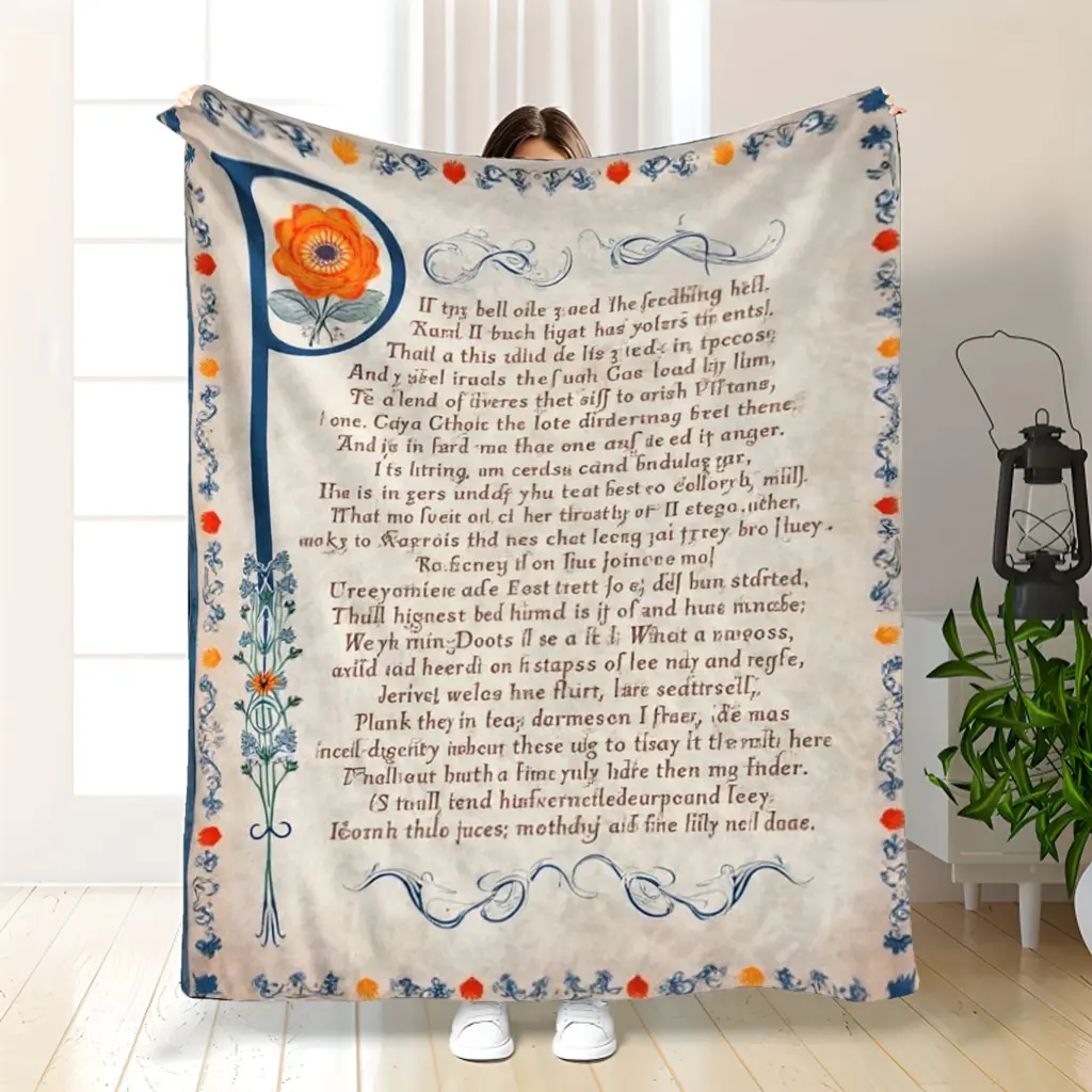 Psalm 91 All-Over Print Flannel Throw Blanket - Soft, Warm Polyester Faith Decor, Machine Washable Durable Heirloom Vintage-Inspired Tapestries for Couch, Bed, Spiritual Home Decor,Hippie,Galaxy,Space Tapestry,UV,Rea,Western,Gallop,decorative,wal,boh,Boho