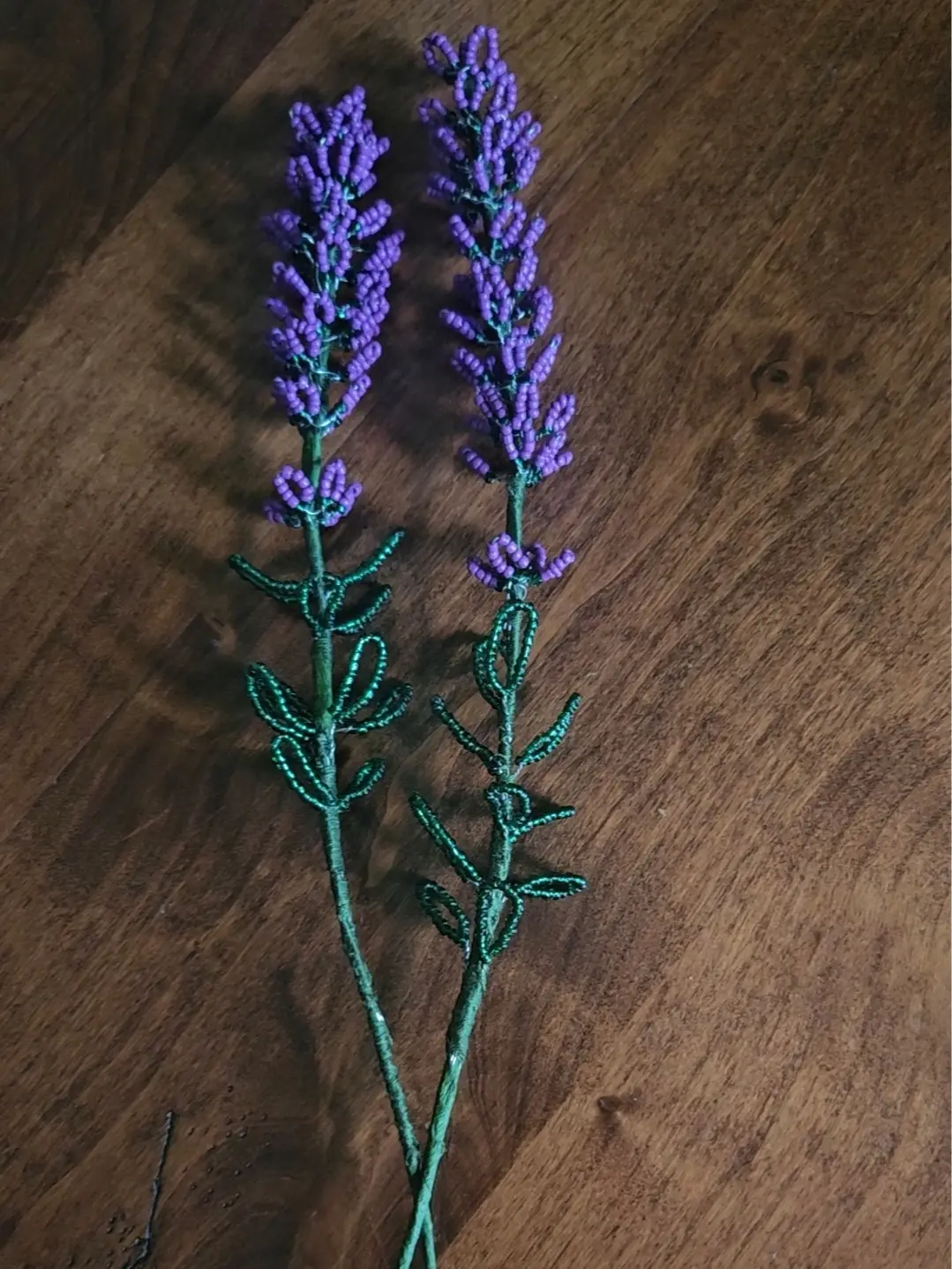 One Handmade French Beaded Lavender Flower- Elegant Decorative Accessories for Home & Garden