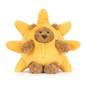 Jellycat Bartholomew Bear Sun Plush – Soft Teddy Bear in Sunshine Costume, Cute Stuffed Animal, Baby Shower, Birthday & Nursery Gift