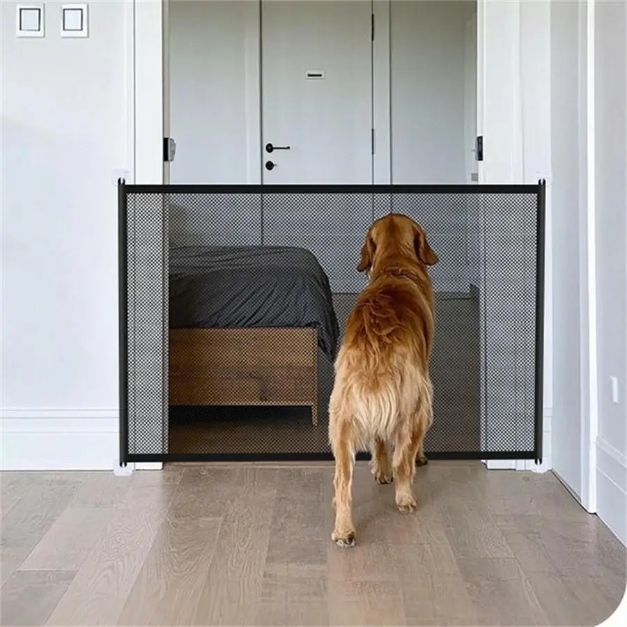 Foldable Pet Gate, Pet Safety Gate, 1 Count Easy To Fold Pet Barrier, No Need To Use Bracket, Pet Supplies, Pet Products, Dog & Cat Furniture