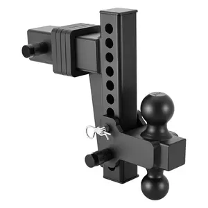 VEVOR Adjustable Trailer Hitch, Fit 2.5 Inch Receiver, Trailer Hitch Mount with 2 Inch & 2-5/16 Inch Balls, 28000 lbs GTW, 8 Inch Drop, Towing Ball Mounts for RVs, Off-Road Vehicles and Trucks, Black