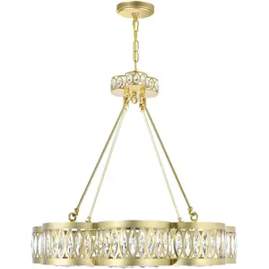 CWI Lighting Nova 8 Light 31 inch Champagne Chandelier Ceiling Light 9906P31-8-208