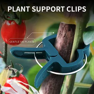 Adjustable Plant Clips Set, Garden Plant Supplies, 20 Durable Garden Supports for Outdoor Use, Ideal Gardening Essential for Plant Care