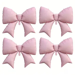 2pcs/4pcs Matte Colorful Bow Balloons, Party Style Decorations, Balloon Set, Balloon Decorations Kit, Perfect for Valentine's Day & Mother's Day Gifts, Festive Celebration