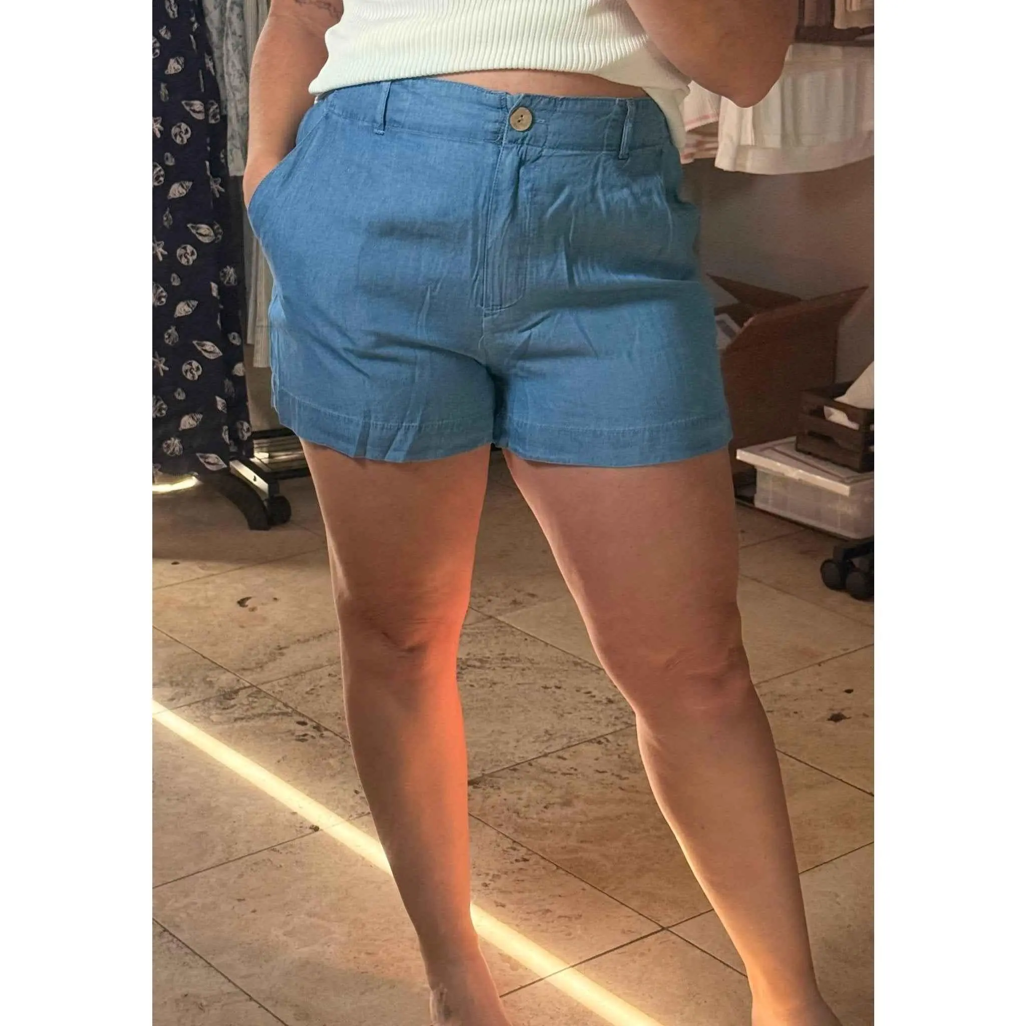 Chambray Shorts