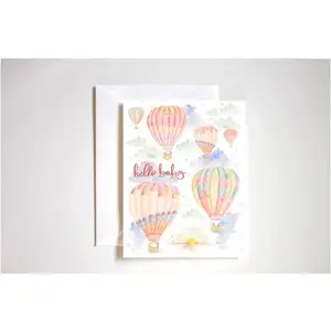 Up, Up & Away Hello Baby Card