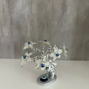 Mini árbol turco de la suerte de ojo malvado azul con diseño de elefante, protección de regalo,decoración del hogar, para cualquier propósito.