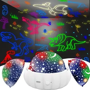 Starry Sky Projector 360° Rotating Atmosphere Night Light Planetarium Star Projector, Dinosaurs Starry Sky Unicorn Auto Rotating Exquisite Ornaments Lamp Romantic Night Light for Bedroom Party Best Christmas Gift for Kids Novelty Household