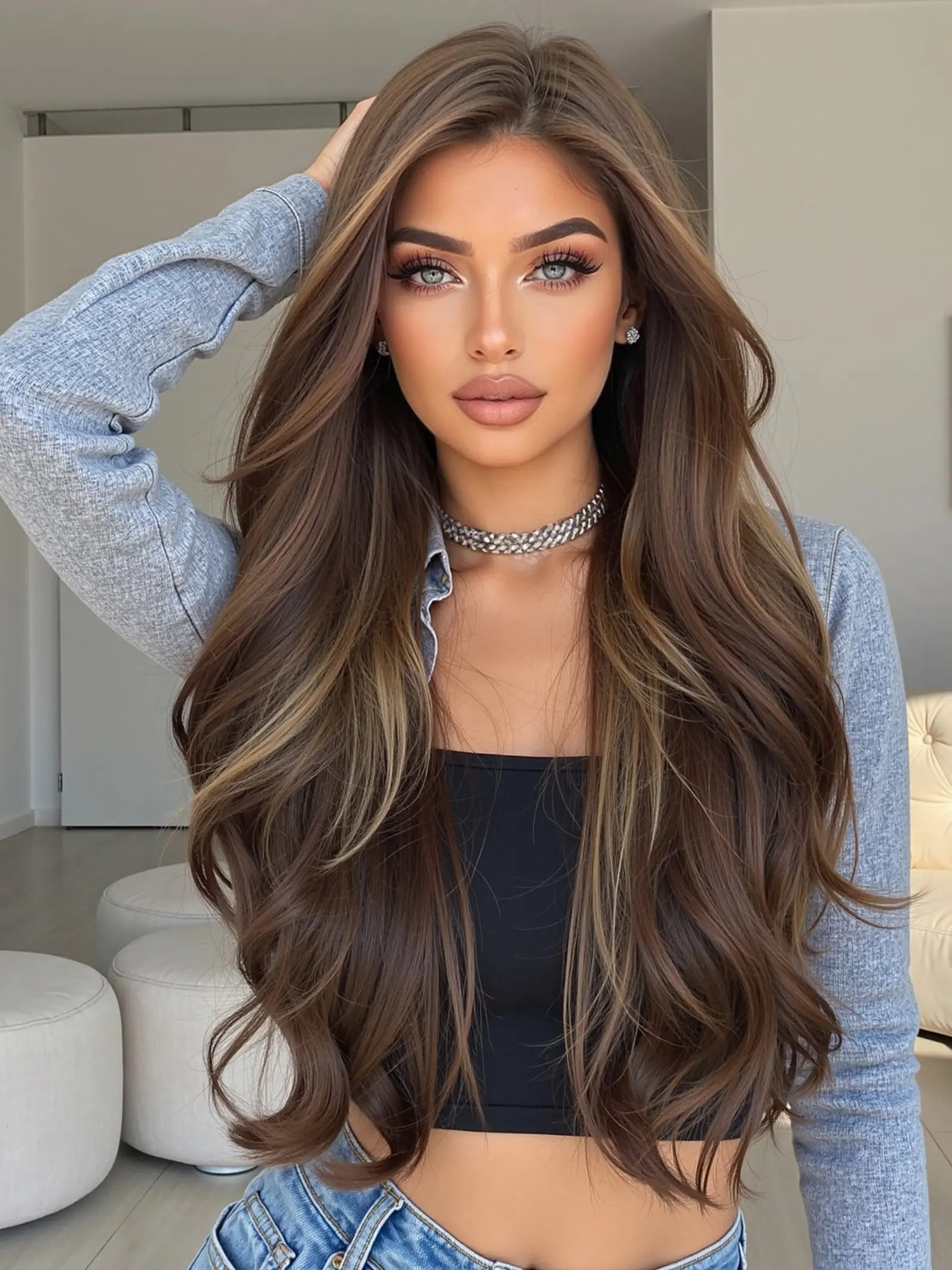Topshe Handmade Lace Front Wigs Mix 28 Inch Long Curly Hair, Synthetic Material High Quality Wigs, Lightweight Breathable Comfortable Wear, Natural Look