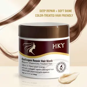 HKY Collagen Deep Repair Hair Mask | Argan Oil Treatment for Dry & Frizzy Hair (400g)Natural based hair products