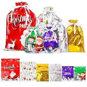18pcs Christmas Gift Packaging Bags, Christmas Style Gift Wrapping, Various Designs Combined, Perfect for Festive Occasions & Gifts, Party Favors