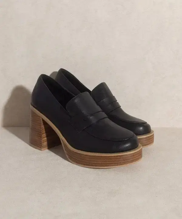 PREPPY PLATFORM PENNY LOAFERS