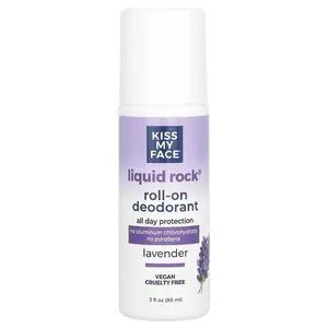 Kiss My Face Liquid Rock, Roll-On Deodorant, Lavender, 3 fl oz (88 ml)