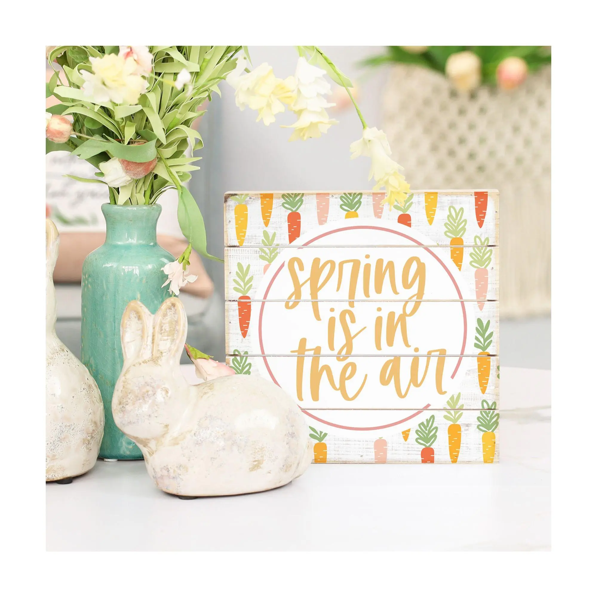 Sincere Surroundings 8" Spring In Air Carrots Pallet Petite