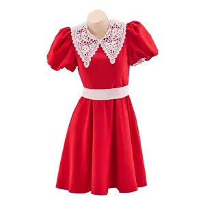 Musical Little Orphan Cosplay CostumeAnnie's Red Women's Adult Stage Performance Dress