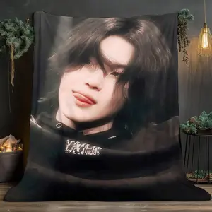 Yoongi Theme Pattern Soft and comfortable home blankets, small throw blankets, nap blankets, perfect Christmas gifts for friends and besties. Super soft heat-pressed blankets. Y251224089